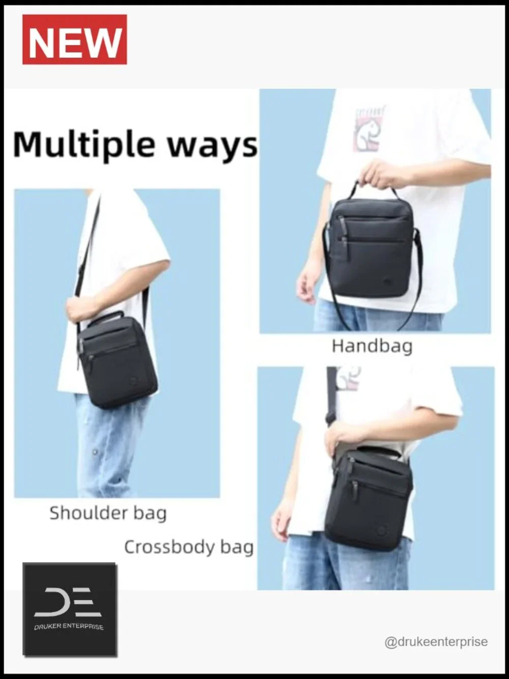 Anti Theft Crossbody Sling Bag with Adjustable Strap Water Resistant